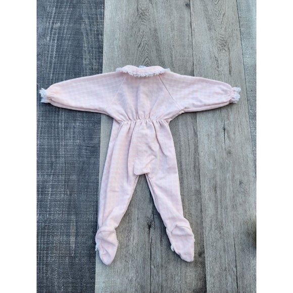 VTG 1960-70S Layette Baby Bliss Pink Girl Matching Plaid Ribbon Outfit Small - Picture 3 of 8